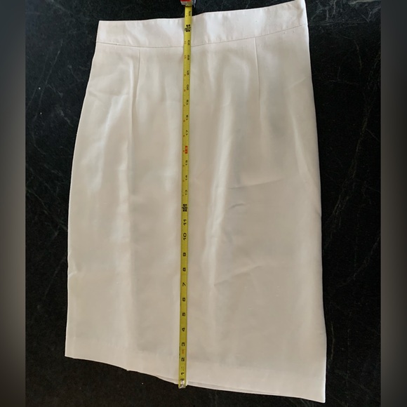 EMILIO BRAVINI | Vintage cream pencil skirt. NWT Linen/Viscose blend. / Sz 8/10 - Picture 8 of 8